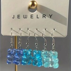 COPY - 3 Pairs Candy Bear Charm Drop Earrings